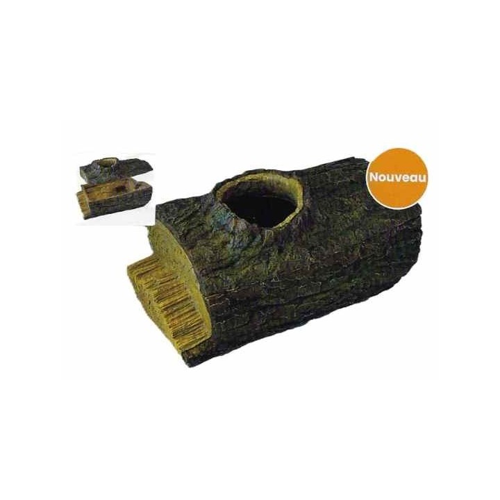 cachette pour serpent en deux partie tronc d'arbre de repto r5100350 (3942),cachette pour reptile en deux partie tronc d'arbre d