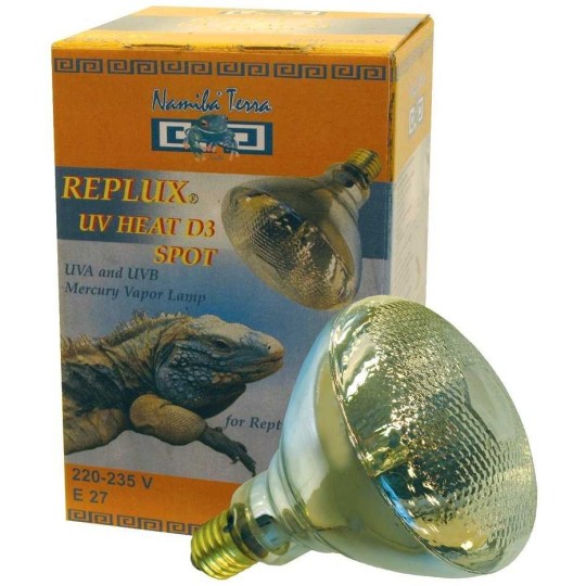 Ampoules UVB/UVA REPTILUX UV heat D3 Spot 160W de la marque NAMIBA TERRA_ref: NBDS160
