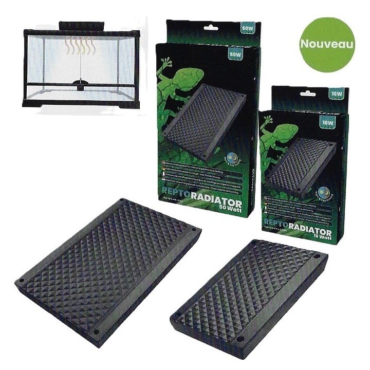 plafond chauffant reptile en terrarium radiator 50 watt 26x16x3 cm de repto r3100323 (3957),plafond chauffant pour terrariumrept