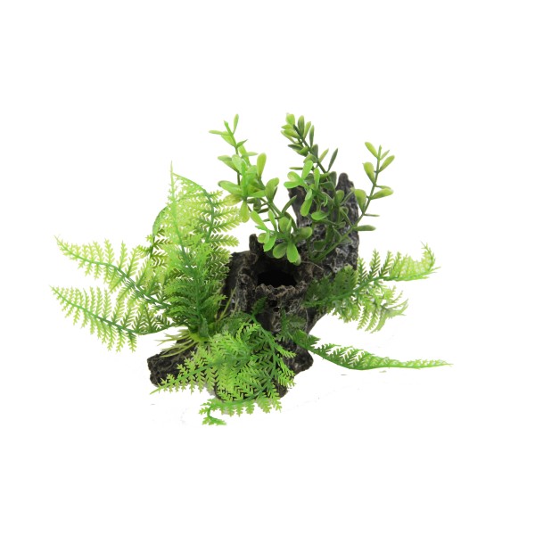 decoration en forme de racine en resine avec plante pour aquarium