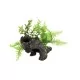 decoration en forme de racine en resine avec plante pour reptiles