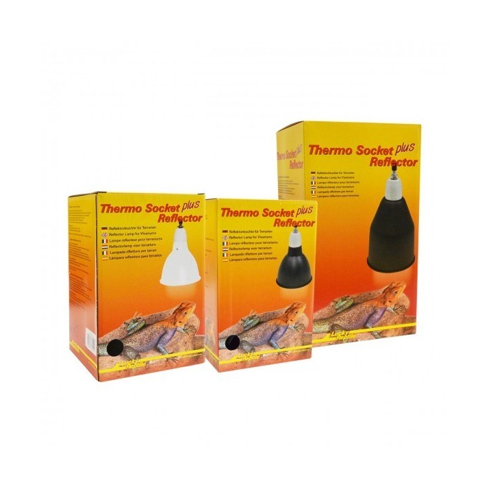 douille ceramique + reflecto petit "noir" de lucky reptile pour terrarium (3519),dome d eclairage douille ceramique + reflecto p