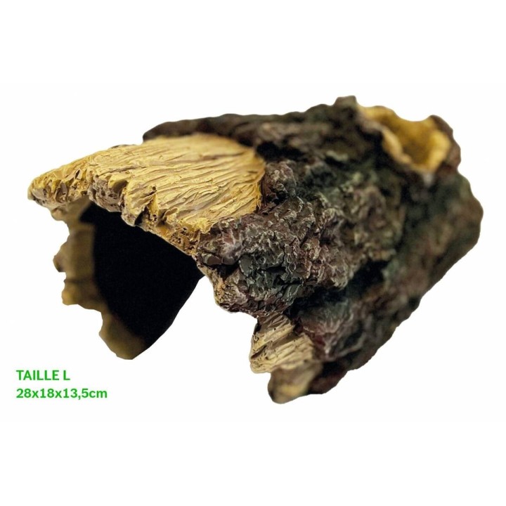 Cachette à reptile immitation branche avec Ecorce pour terrarium – Extra Large