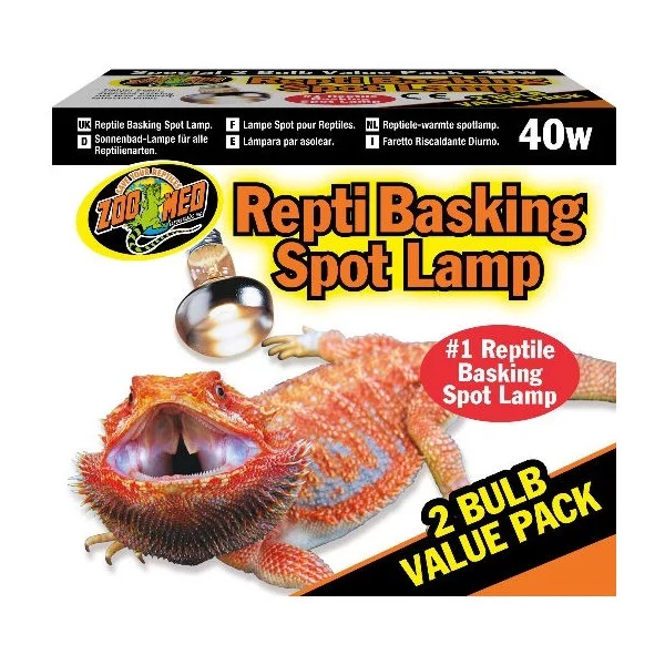 Lampe chauffante Basking Spot Value Pack (2 pieces)Zoo-med pour reptile en terrarium