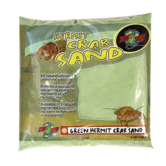 Matériel d'élevage pour Bernard l'Hermite Hermit Crab Sand - Green de la marque ZooMed_ref: HC-2G