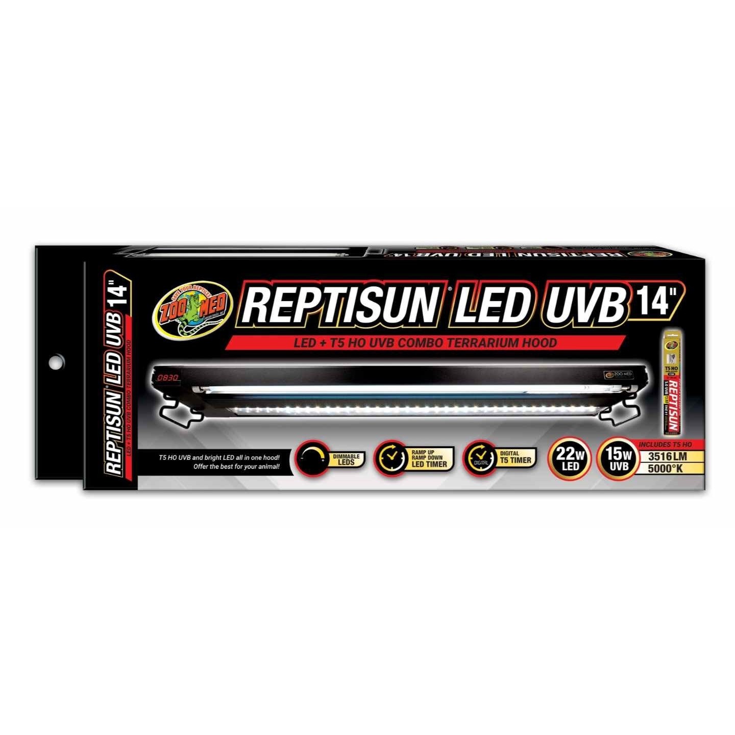 Rampe LED Zoomed Reptisun LED + UVB avec télécommande