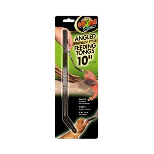 pince de nourrissage 25cm courbee pour serpent et reptile de zoomed ta-23e