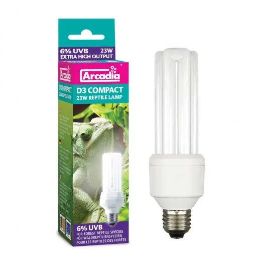 Ampoule pour reptile UVB D3 Compact Bulb, 7%, 23 Watt _Arcadia
