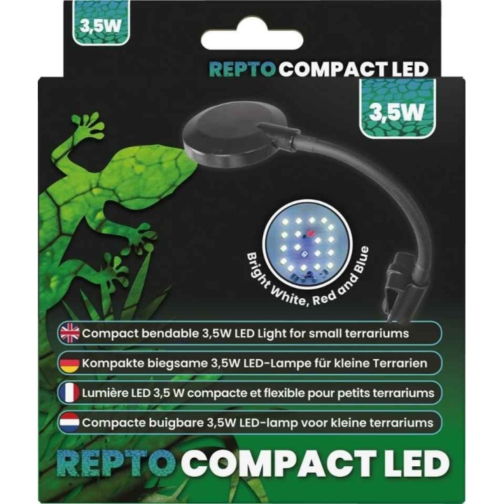 lampe pour reptilecompact led light 3,5w de repto r2300020 (3949),eclairage pour terrarium compact led light 3,5w de repto r2300