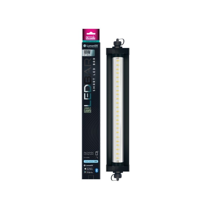 rampe led lumenize jungle dawn led bar arcadia pour terrarium puissance - taille:29cm  -  18w de arcadia r2200005 (3141),rampe l