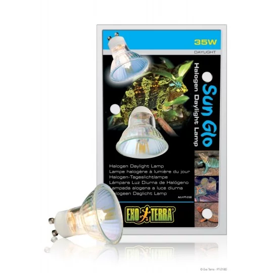 Lampe chauffante Sun Glo Halogen Daylight Lamp - UVA - 35W Exo-terra pour reptile en terrarium