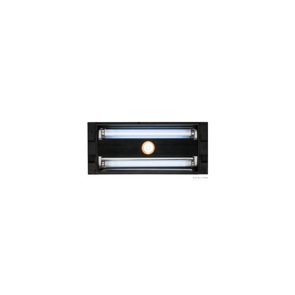 Rampes d'éclairage Dual Top UVB Light & Basking Spot Fixture  - T8 - for PT2613 - PT2614 _ ExoTerra de la marque Exo-Terra_ref: 