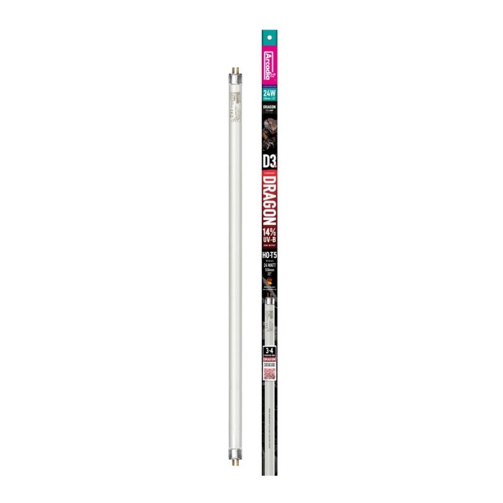 Tube T5 UVB ARCADIA D3+ Dragon 14.0 (14% d'UVB) – 86cm - 39W