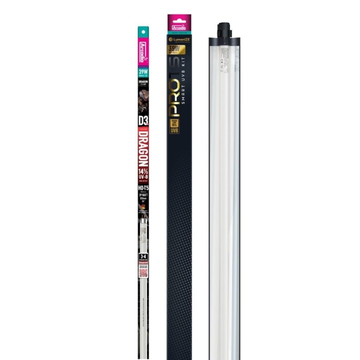 Rampe UV LumenIZE Pro T5 UVB Kit, D3+ Dragon, 14% UV-B – 54W