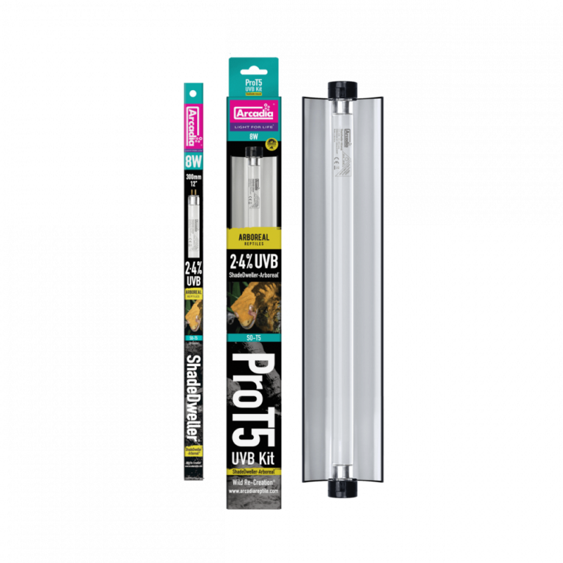 ARCADIA PRO T5 UVB KIT SHADEDWELLER ARBOREAL 2,4% UVB 8 WATT
