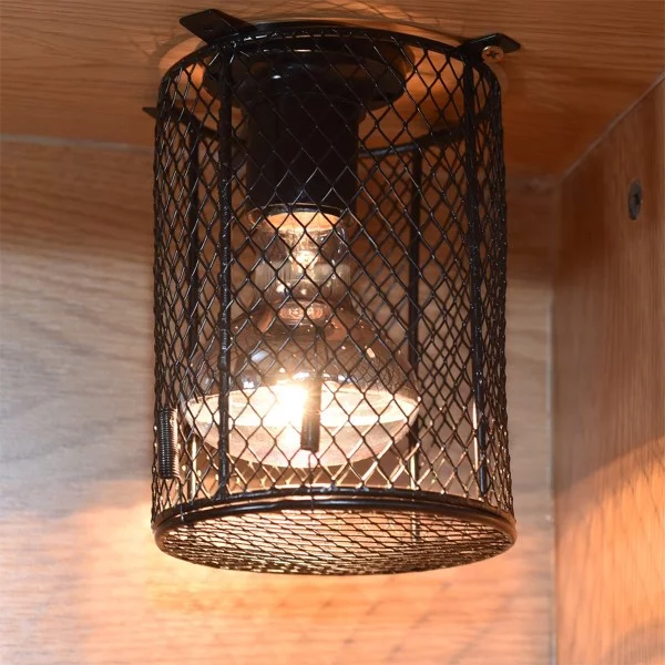 Cage de protection ronde pour ampoule chauffante en terrarium 12CM X 16CM_Habistat