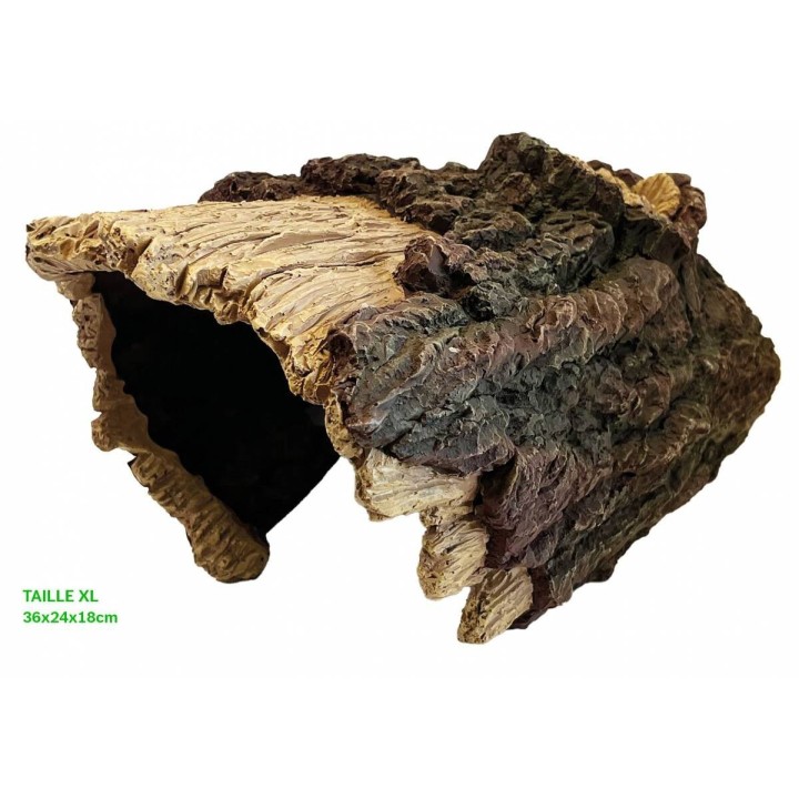 Cachette à reptile immitation branche avec Ecorce pour terrariumTaille:Extra LargeR5100130