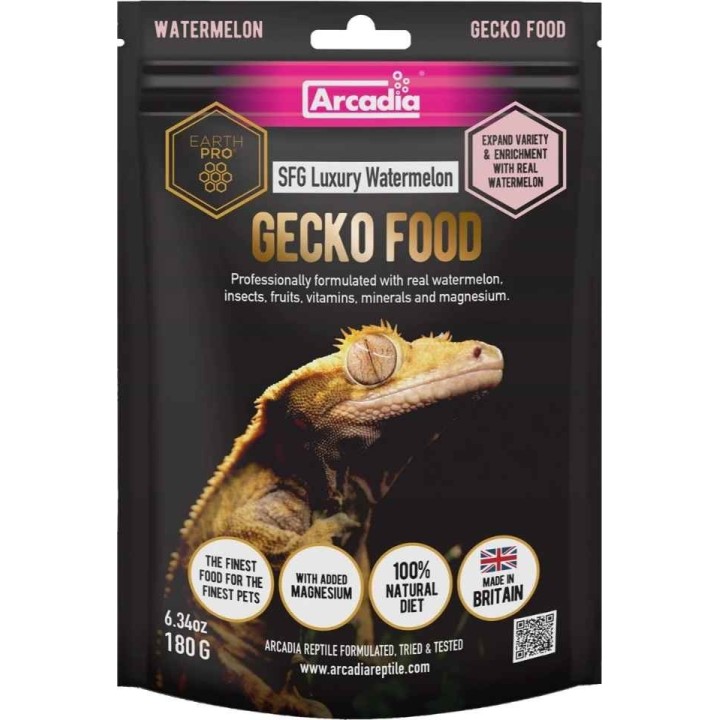 Nourriture en poudre pour gecko à crête Arcadia Gecko food PastèqueConditionnement:180gR9100145