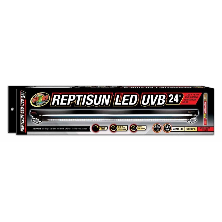 Rampe LED Zoomed Reptisun LED + UVB avec télécommandeTaille:60 cmLF-101E