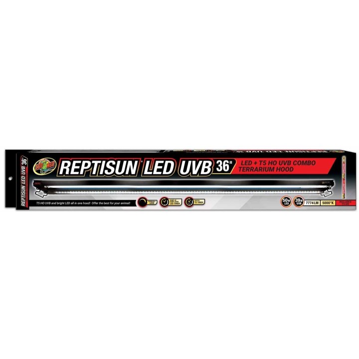 Rampe LED Zoomed Reptisun LED + UVB avec télécommandeTaille:90 cmLF-101E