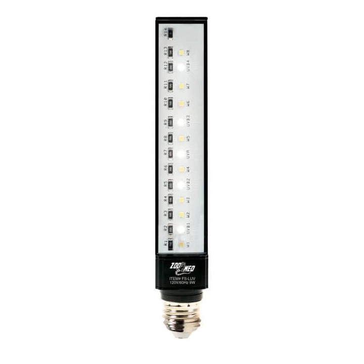 Zoo Med ReptiSun UVB/LED 9W Gen 1 - lampe LED UVB UVA pour reptiles