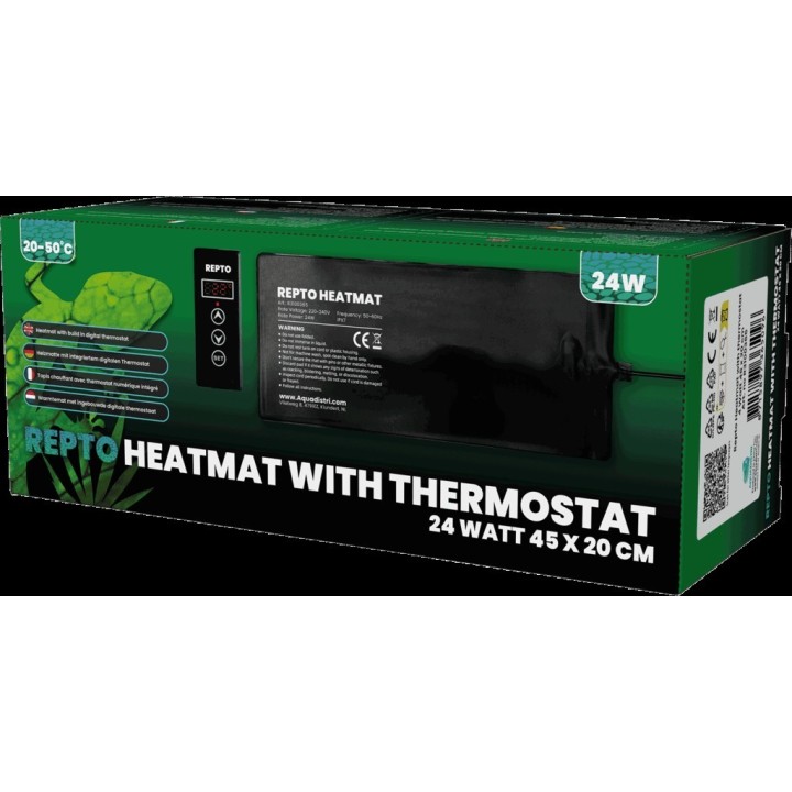 Tapis chauffant Repto avec thermostat intégré 24 W - 45 x 20 cm