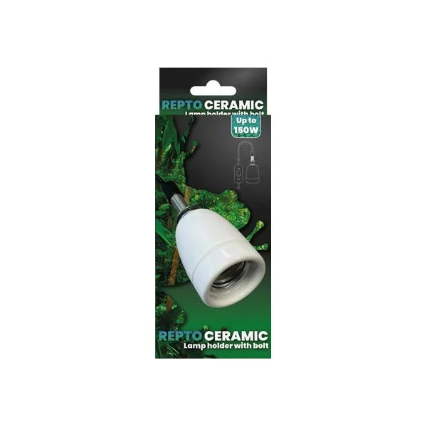 Douille céramique avec passe paroi pour terrarium REPTO CERAMIC E27_