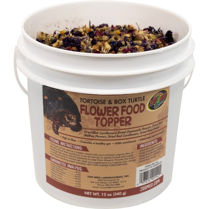 Mélange de fleurs séchées Zoo Med Flower Food Topper - aspect du produit
