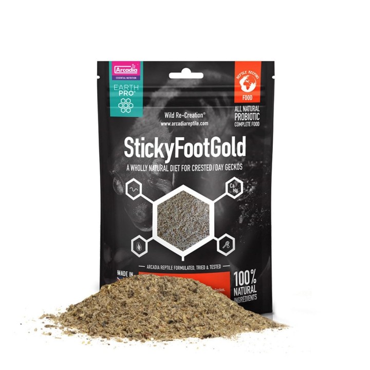 Poudre pour gecko à crête Arcadia Earth Pro Stickyfoot Gold