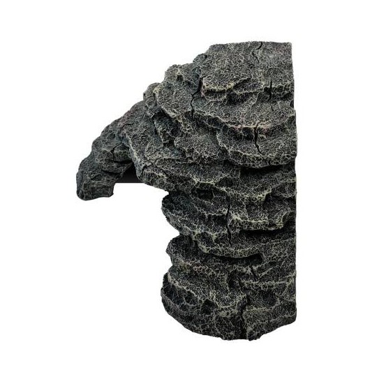 cachette faux rocher angulaire repto basking gris de repto r5100165