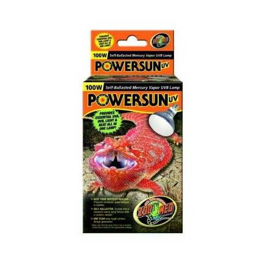 lampe uvb autoballastee powersun uv puissance:160w de zoomed puv-10e