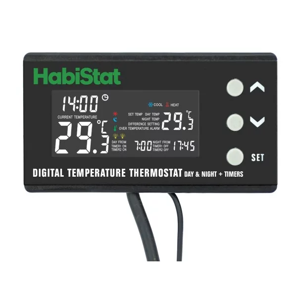 Thermostat Digital Jour Nuit TIMER 600 W Habistat pour reptile en terrarium