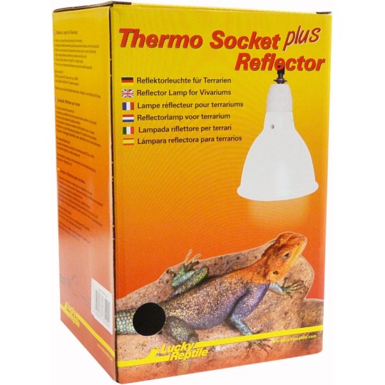 douille ceramique + reflector petit "blanc" de lucky reptile pour terrarium