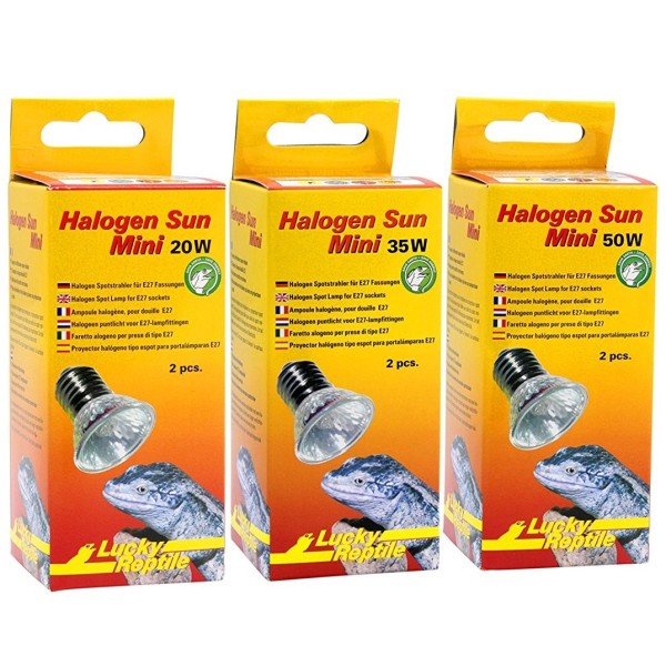 ampoules chauffantes pour terrarium halogen sun mini de lucky reptile 