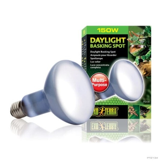 ampoules chauffantes daylight basking spot - uva 150 w de exo-terra pt2134