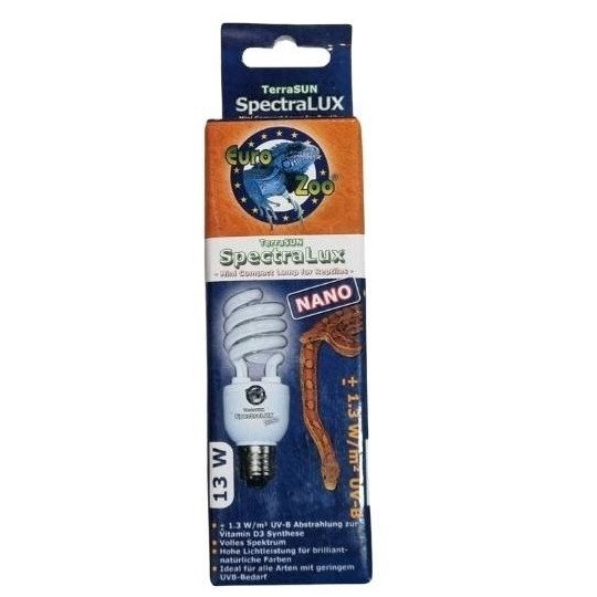 ampoule eco uva-uvb spectralux 5.0 - 13 watt pour reptile tropicaux de euro-zoo l106061