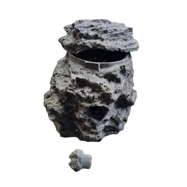 rocher distributeur d'insecte pierre de lave de euro-zoo wb016
