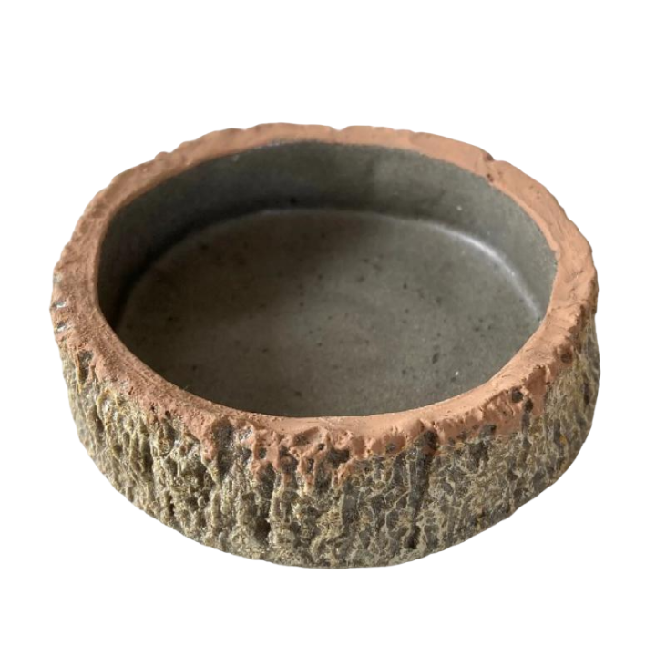 gamelle imitation ecorce pour reptile 11 x 10 x 2.5 cm de euro-zoo z2ss (2533)