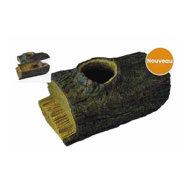 cachette pour reptile en deux partie tronc d'arbre de repto r5100350