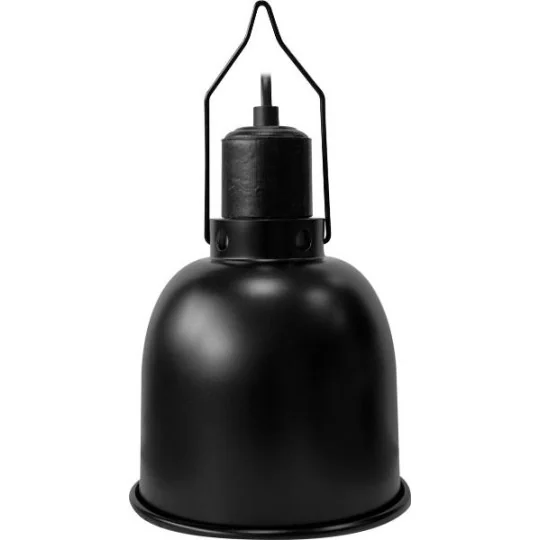 dome d'eclairage pour terrarium e27 14cm noir de repto r2300010