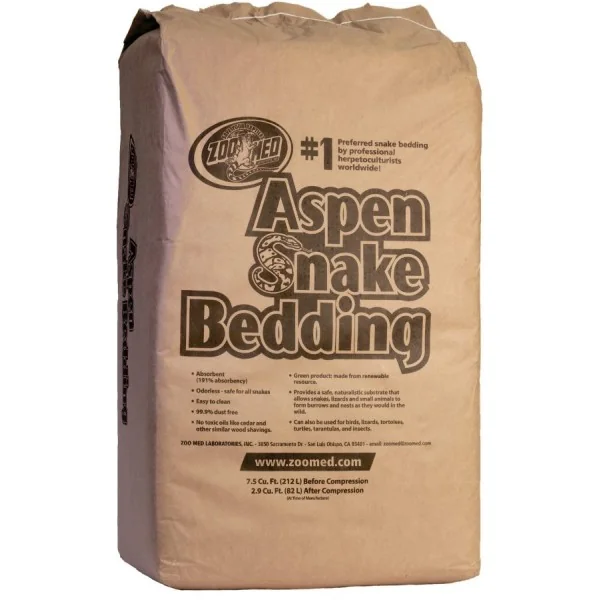 Substrat Végétal pour serpent Aspen Snake Bedding de ZooMed en 200L