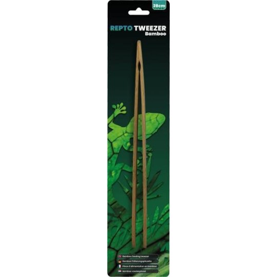 Pince de nourissage pour reptile en bambou de 28 cm