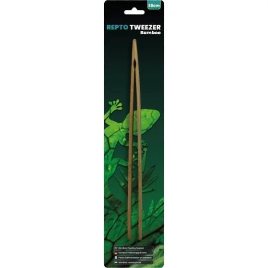 Pince de nourissage pour reptile en bambou de 28 cm
