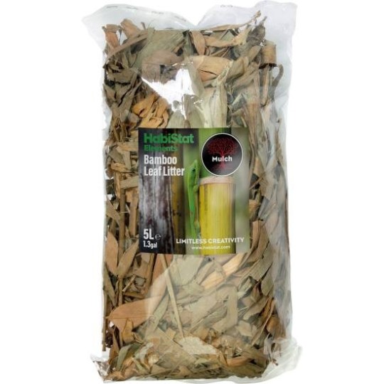 Feuille de Bambou pour décorer le sol d'un terrarium Habistat en sac de 5L