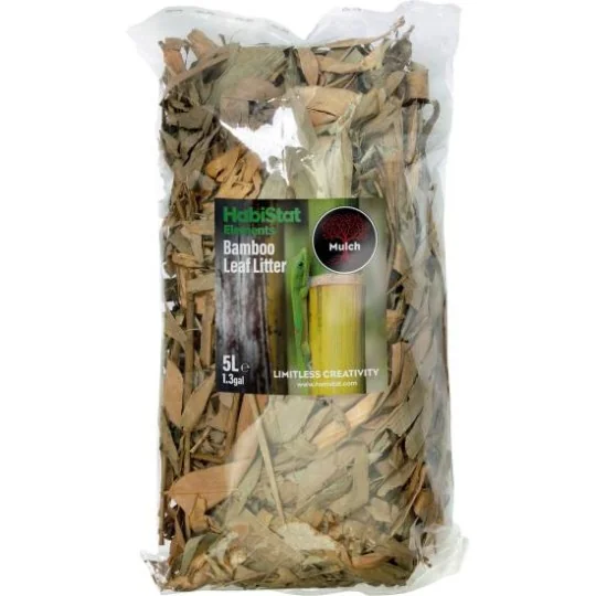 Feuille de Bambou pour décorer le sol d'un terrarium Habistat en sac de 5L