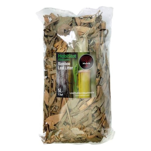 Feuille de Bambou pour décorer le sol d'un terrarium Habistat en sac de 5L