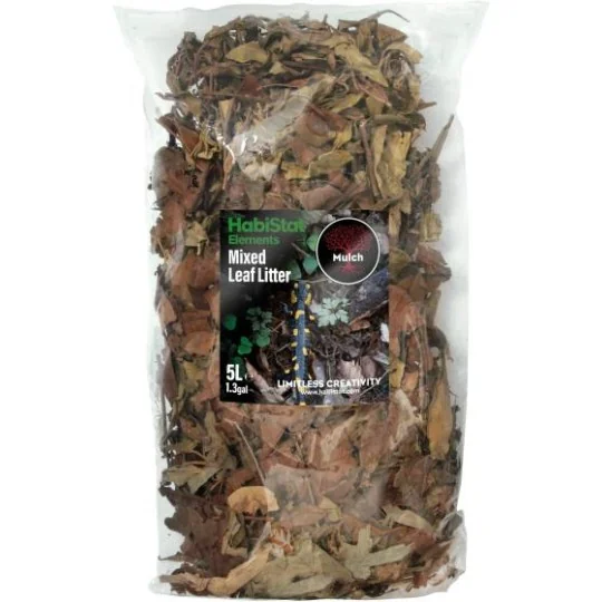 Mélange de feuille de paillage pour terrarium Habistat 5L