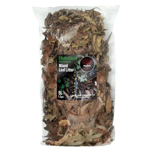 Mélange de feuille de paillage pour terrarium Habistat 5L