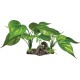 ensemble de plante verte artificielle sur racine pour reptile