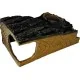 Cachette d'angle pour reptile en demi tronc